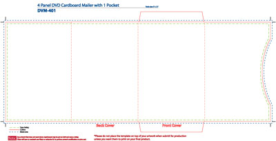 DVD cardboard sleeve with 1 pocket