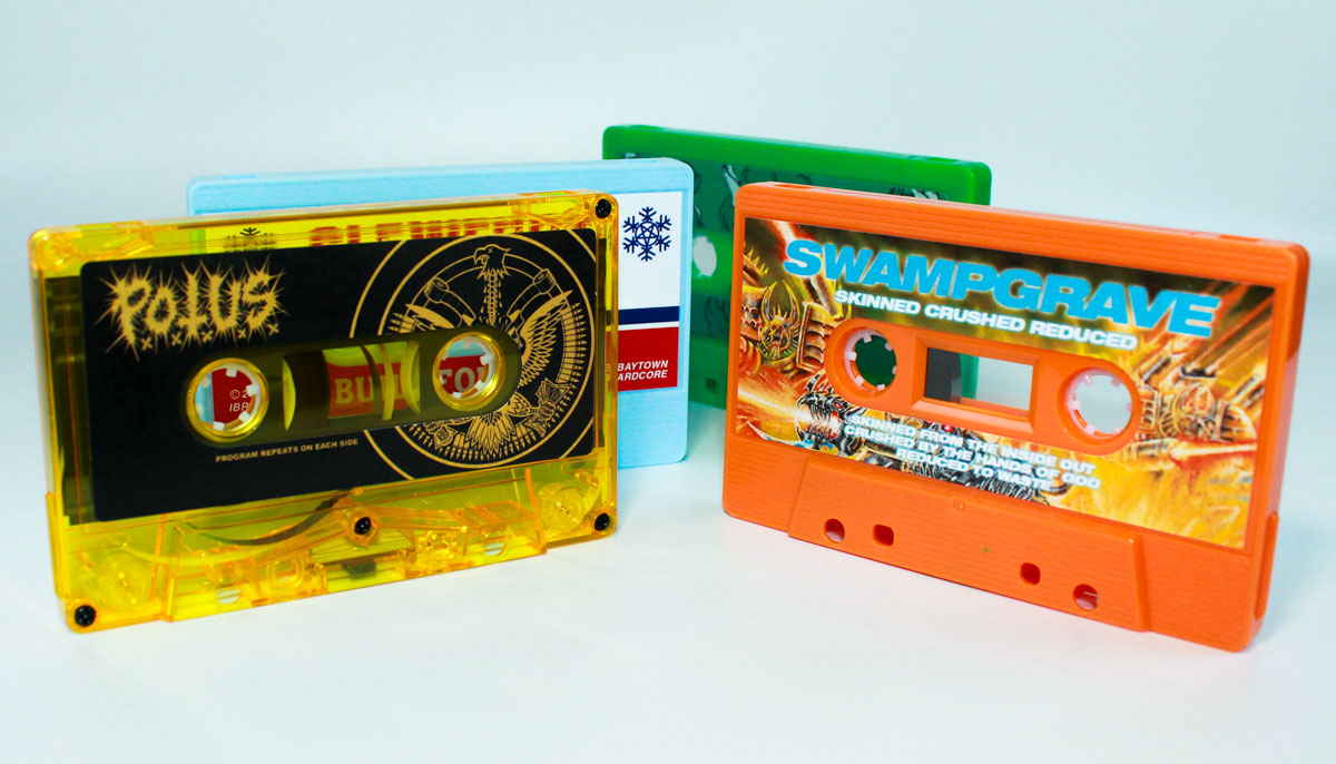 Printed paper sticker labels for audio cassette